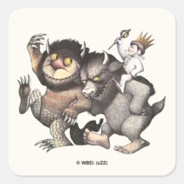Wo die wilden Dinge Zeichen sind Quadratischer Aufkleber