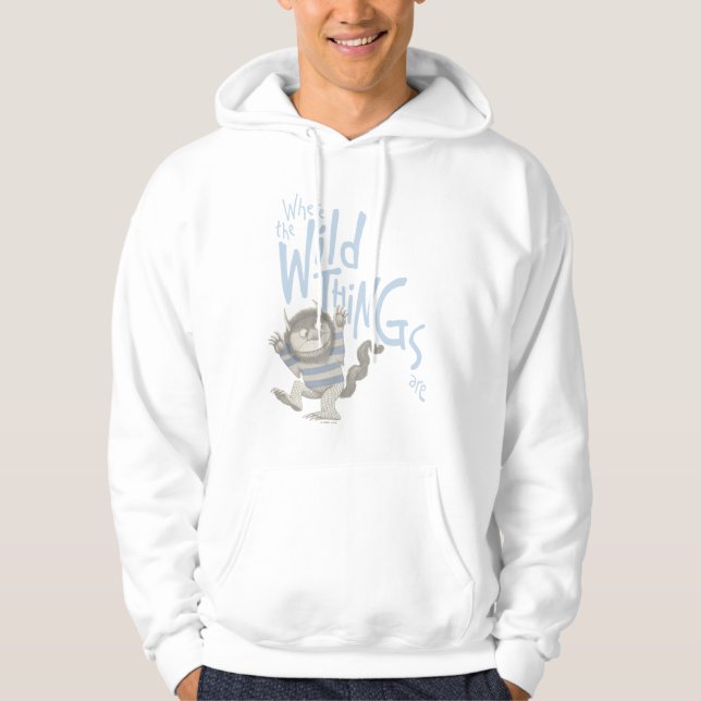 Wo die wilden Dinge zitiert werden - blau Hoodie (Vorderseite)