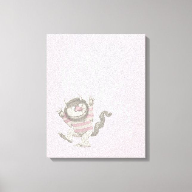 Wo die wilden Dinge zitiert werden - rosa Leinwanddruck (Vorderseite)