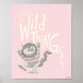 Wo die wilden Dinge zitiert werden - rosa Poster