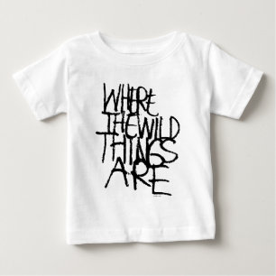 Wo die wilden Kerle wohnen   Handschriftlich Baby T-shirt