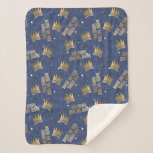 Wo die wilden Kerle wohnen Krone und Sterne Muster Sherpadecke