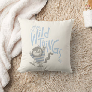 Wo die wilden Kerle wohnen Zitat - Blau Kissen