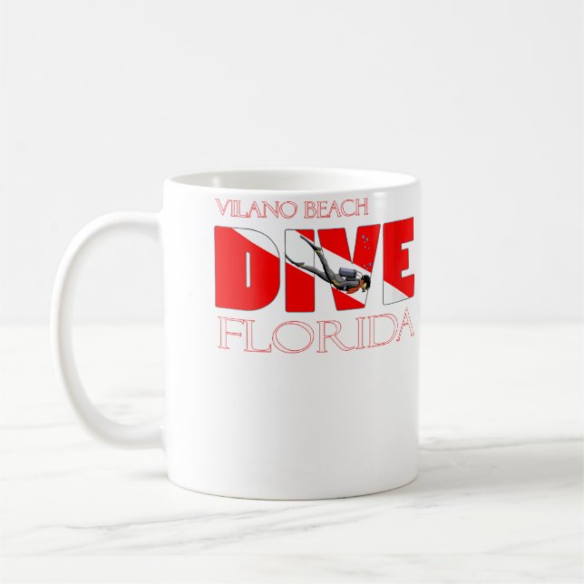Wo Dive Vilano Beach Florida Scuba Diving Snorkeli Kaffeetasse (Links)