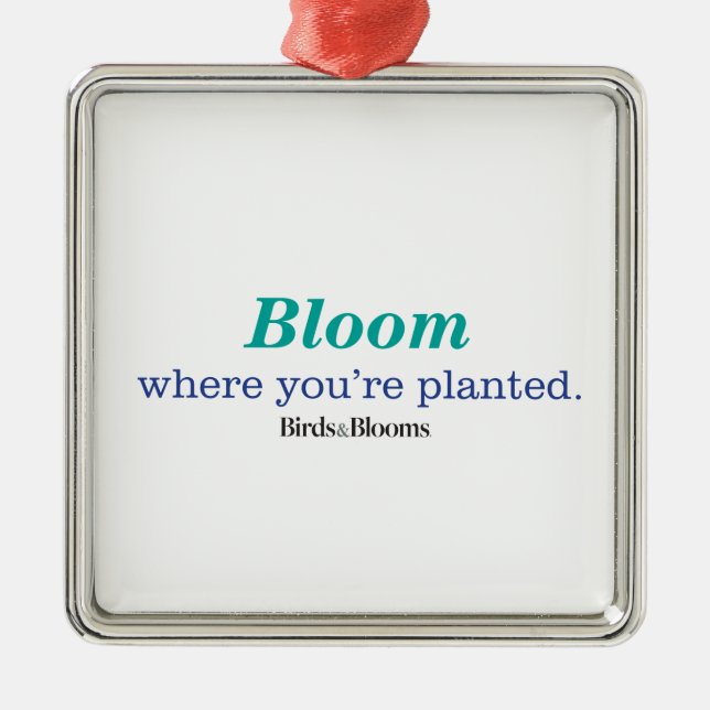 Wo du gepflanzt bist ornament aus metall (Vorne)