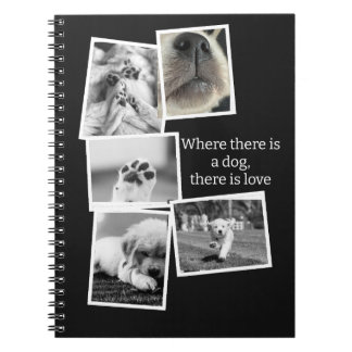 Wo ein Hund ist Notizbuch mit Foto Notizblock