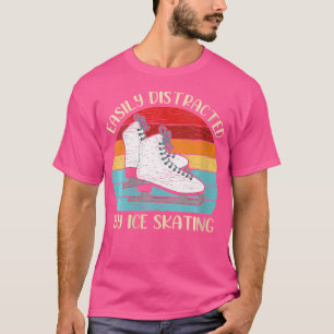 Wo Eislauffanbeter leicht durch Eislaufen abgelenk T-Shirt