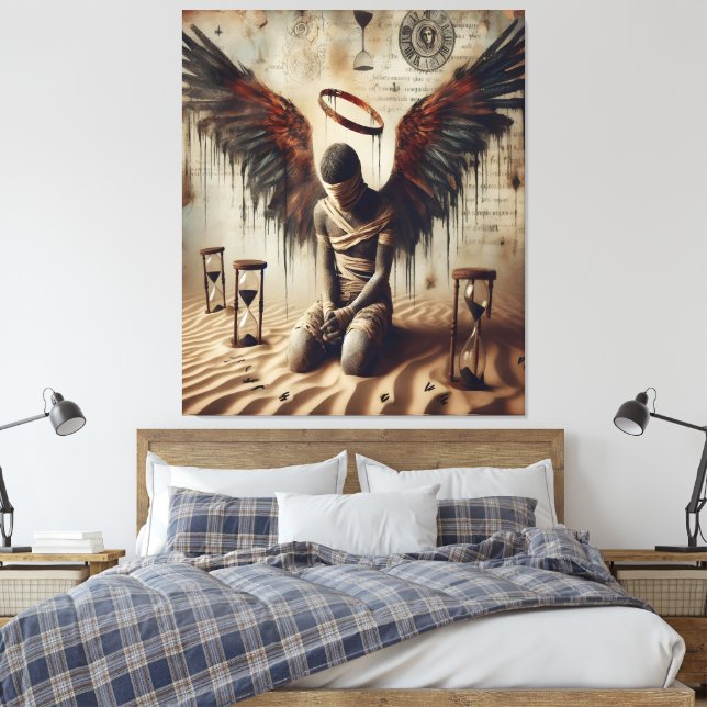 Wo Engel fallen, erheben wir uns Leinwanddruck (Insitu (Schlafzimmer))