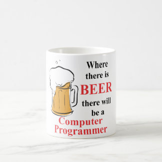 Wo es Bier - Computerprogrammierer gibt Tasse
