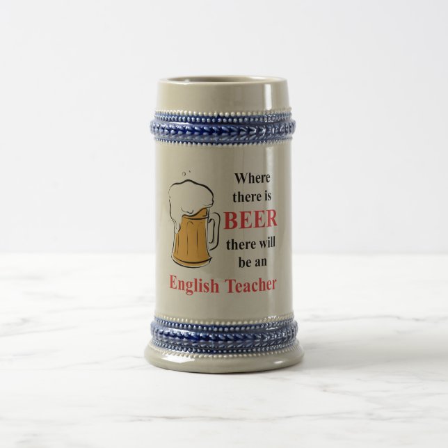 Wo es Bier - Englischlehrer gibt Bierglas (Mittel)