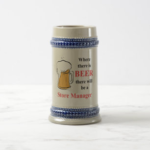 Wo es Bier - Geschäftsleiter gibt Bierglas