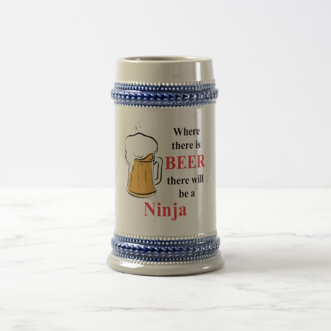 Wo es Bier - Ninja gibt Bierglas (Mittel)