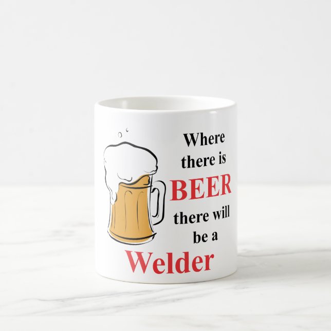 Wo es Bier - Schweißer gibt Tasse (Mittel)