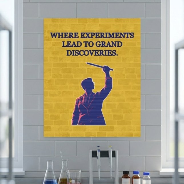 Wo Experimente zu großen Entdeckungen führen Lab Poster (Von Creator hochgeladen)