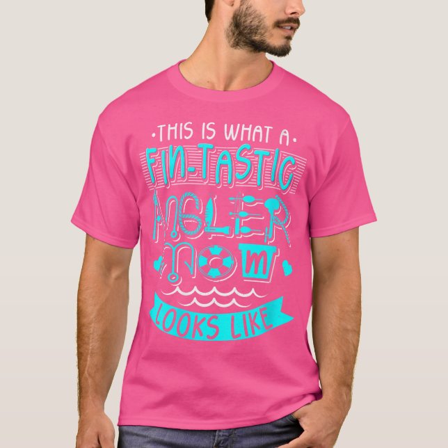 Wo Fintastic Angler Mama Mutter Fischerei Fischer  T-Shirt (Vorderseite)