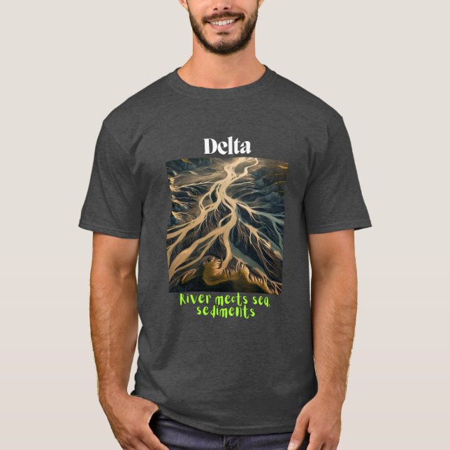 Wo Fluss Meere trifft: Delta Drift Charcoal T-Shir T-Shirt (Vorderseite)