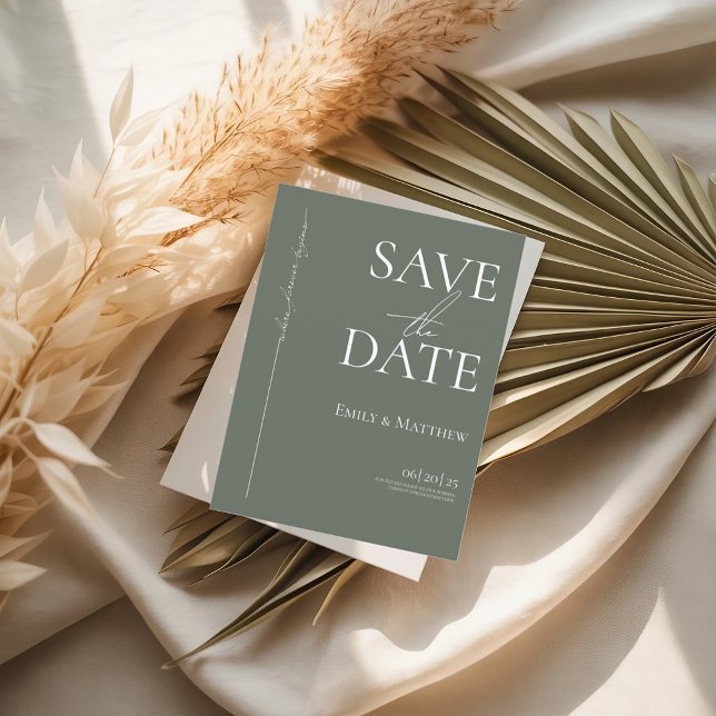 Wo Forever Save the Date anfing Sage Ankündigungspostkarte (Von Creator hochgeladen)