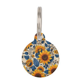 Wo Freude Sicherheit trifft: strahlende Sonnenblum Haustiermarke