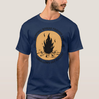 wo Freunde und Marshmallows geröstet werden vintag T-Shirt