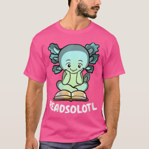 Wo Funny liest Fischbücher Lizard Readsolotlas T-Shirt