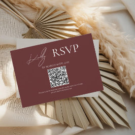 Wo für immer Burgund Hochzeiten RSVP-Karten beginn RSVP Karte