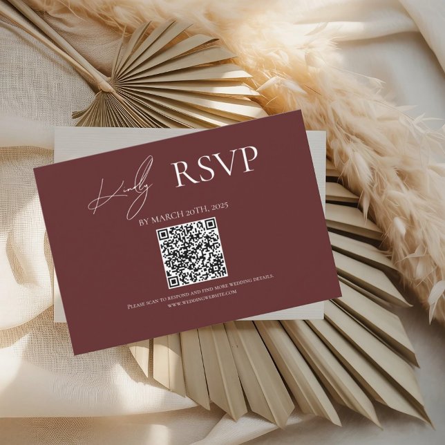 Wo für immer Burgund Hochzeiten RSVP-Karten beginn RSVP Karte (Von Creator hochgeladen)