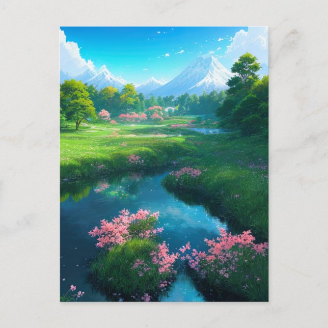 Wo Gebirge und Träume kollidieren Postkarte (Vorderseite)