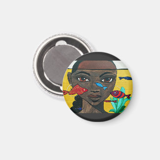 Wo Gedanken schwimmen | Schwarze Frauenkunst Afroz Magnet