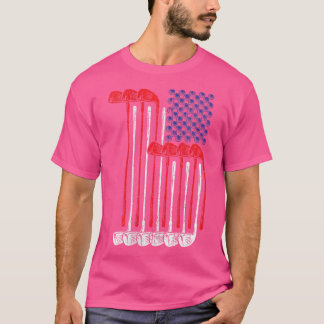 Wo Golf mit Amerika Flag Flag Golf Club T-Shirt