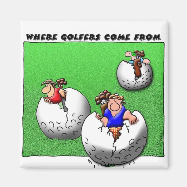 Wo Golfer herkommen Magnet (Vorne)