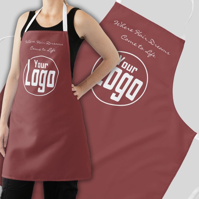 Wo Haare Träume zum Leben erwecken Ihr Friseur Schürze (Where Hair Dreams Come to Life Your Hair Salon Apron, Hairdresser, Stylist, Company uniform
)