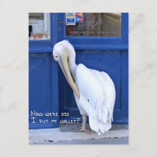 Wo habe ich nun mein Portemonnaie hingelegt? Postkarte