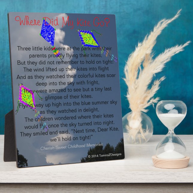 Wo hat mein Drachen die Erinnerungen der Kindheit  Fotoplatte (Seite)