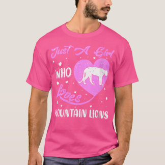 Wo Heart Liebe Mountain Lion Nur ein Mädchen, das  T-Shirt