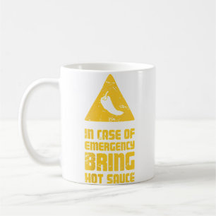 Wo Hot Spicy Food Emergency Chili Funny Pepper Soß Kaffeetasse