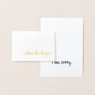 Wo ich anfange tut mir die Goldfolie leid Folienkarte