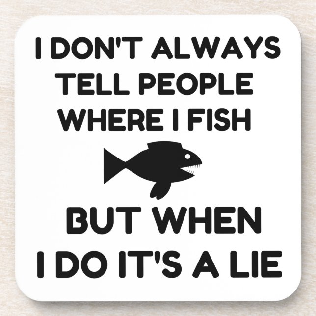 Wo ich fische getränkeuntersetzer (Vorderseite)