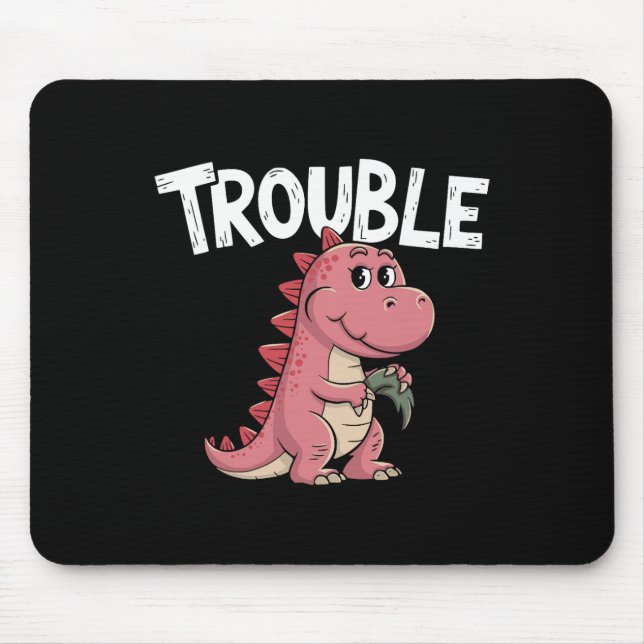 Wo ich hingehe, folgt Ärger, ich bin Ärger Lustige Mousepad (Vorne)