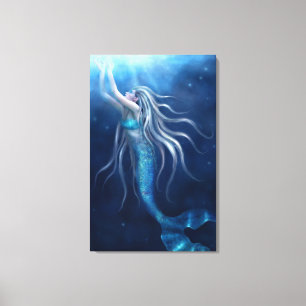 Wo ich hingehöre Mermaid Wrapped Canvas Leinwanddruck