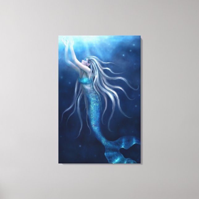 Wo ich hingehöre Mermaid Wrapped Canvas Leinwanddruck (Vorderseite)