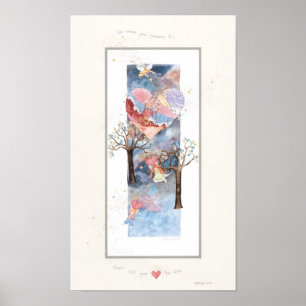 Wo Ihr Schatz ist, selbstmattierter 9" x 15"-Druck Poster