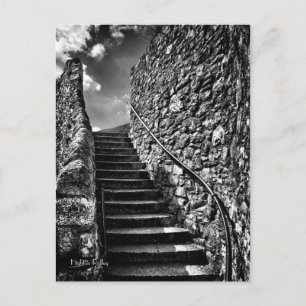 Wo Ihre Schritte auf Postkarte führen