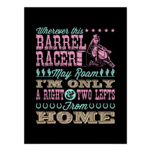 Wo immer dieser Barrel Racer kann Roam Barrel Raci Poster