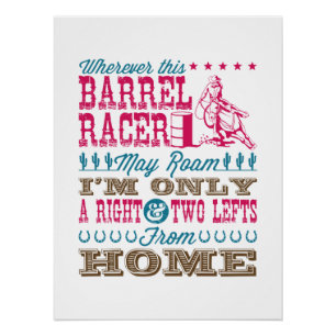 Wo immer dieser Barrel Racer kann Roam Barrel Raci Poster