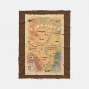 Wo in Tarnation? (Funny Map) Fleecedecke