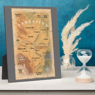 Wo in Tarnation? (Funny Map) Fotoplatte