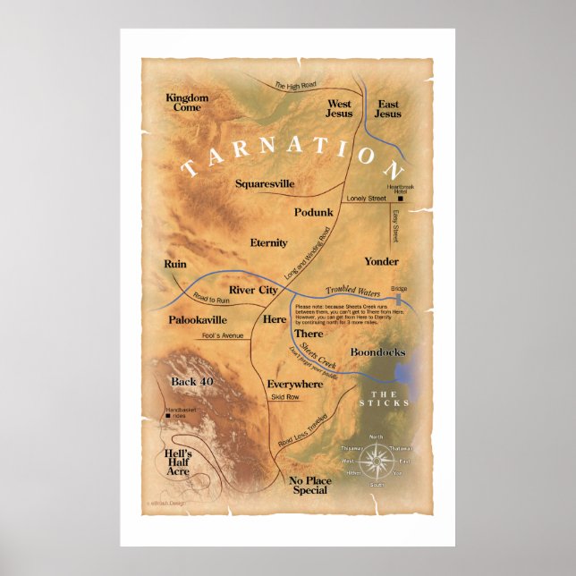 Wo in Tarnation? (Funny Map) Poster (Vorne)