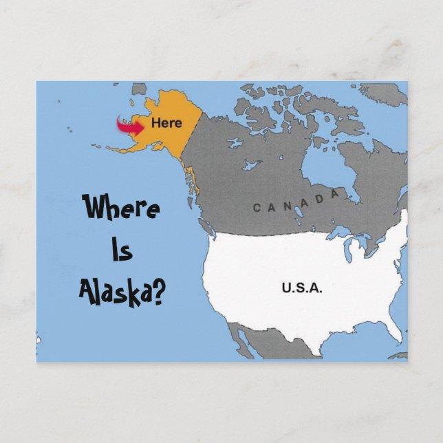 Wo ist Alaska? Postkarte (Vorderseite)