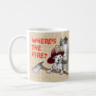Wo ist das Feuer Feuerwehr Tasse