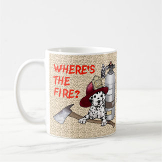 Wo ist das Feuer Feuerwehr Tasse